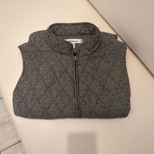 Craft And barrow Black and White Zigzag Women's Jacket Petite XL